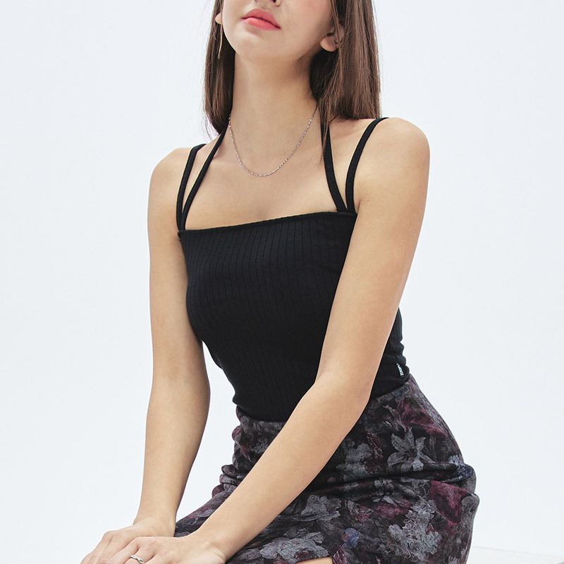 ホールターリボントップ/Halter Ribbon Top [BLACK]