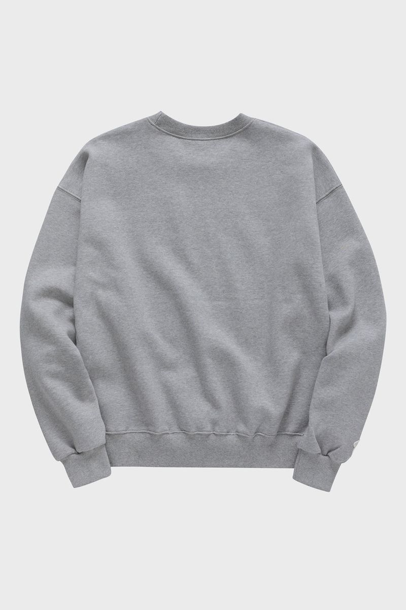 ベーシックラインロゴスウェットシャツ・グレー［ユニセックス］/ Basic Line Logo Unisex Gray Sweat Shirt