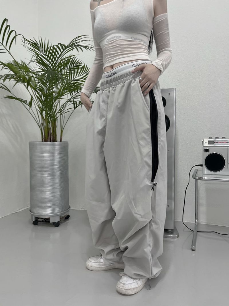 side zipper color pants (unisex)