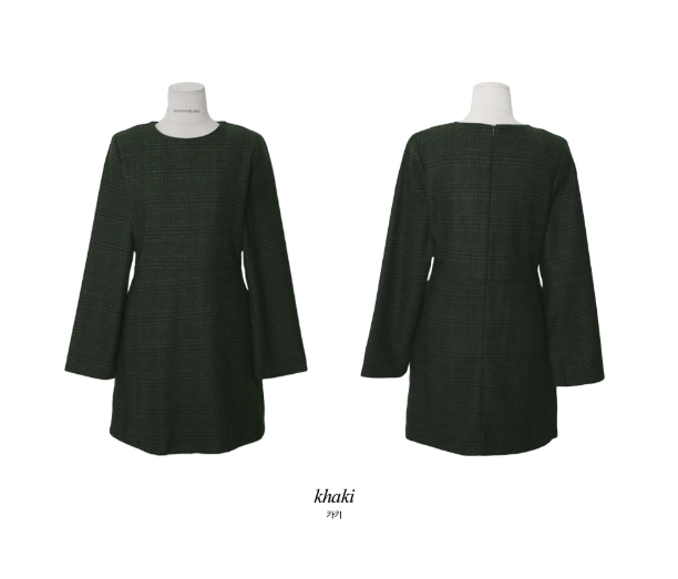 Classic Check Wool Mini Dress (2color)