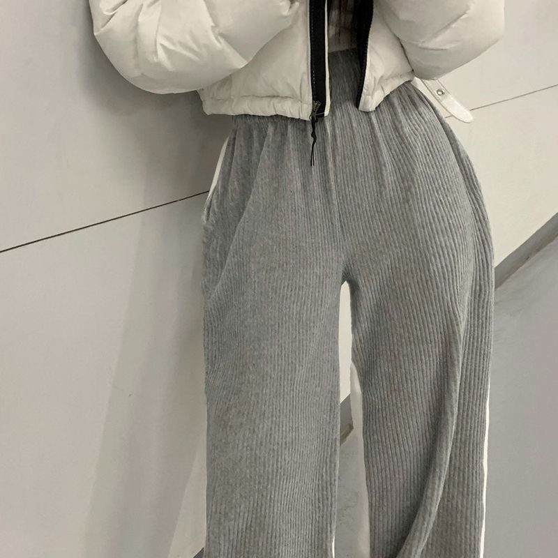 [BELLIDE MADE] Unexpected Belloia Wool Napping Wide Half-and-Half Sweat Pants