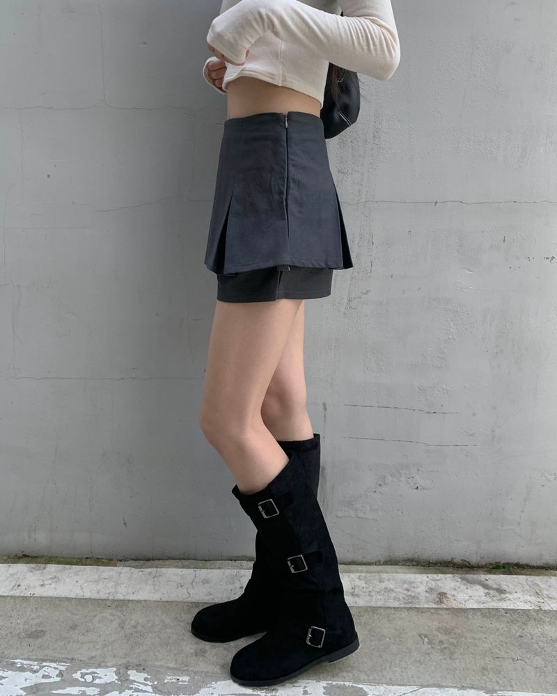 Pleated pants skirt