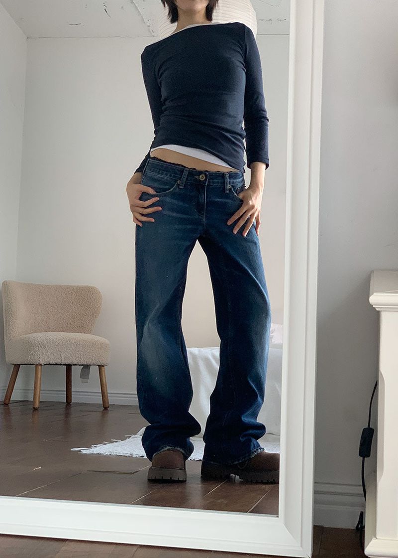 LOW BRUSH STRAIGHT DENIM
