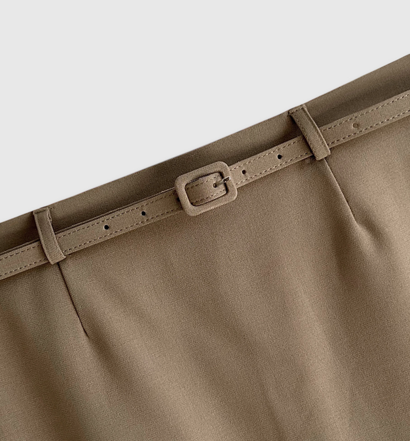 Setter Slit Belt Skirt / 4 colors