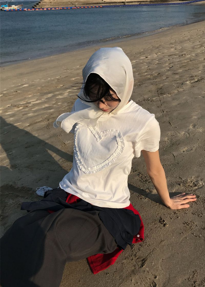 FRILL HEART T-SHIRT