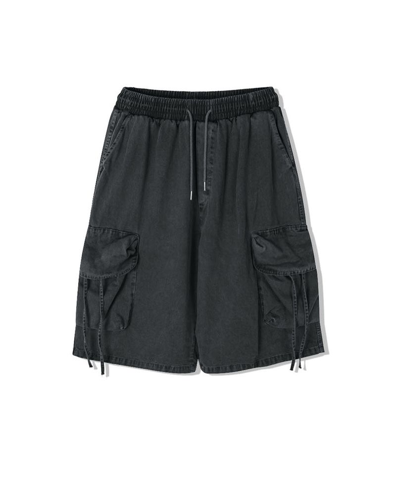 DROON Pigment Strap Cargo Bermuda