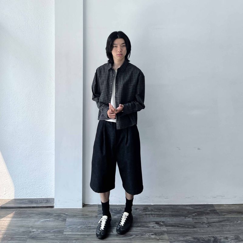 Relaxed Pocketless Check Shirt