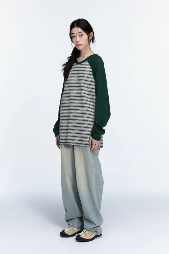 26FW★ Stripe Raglan Long Sleeve
