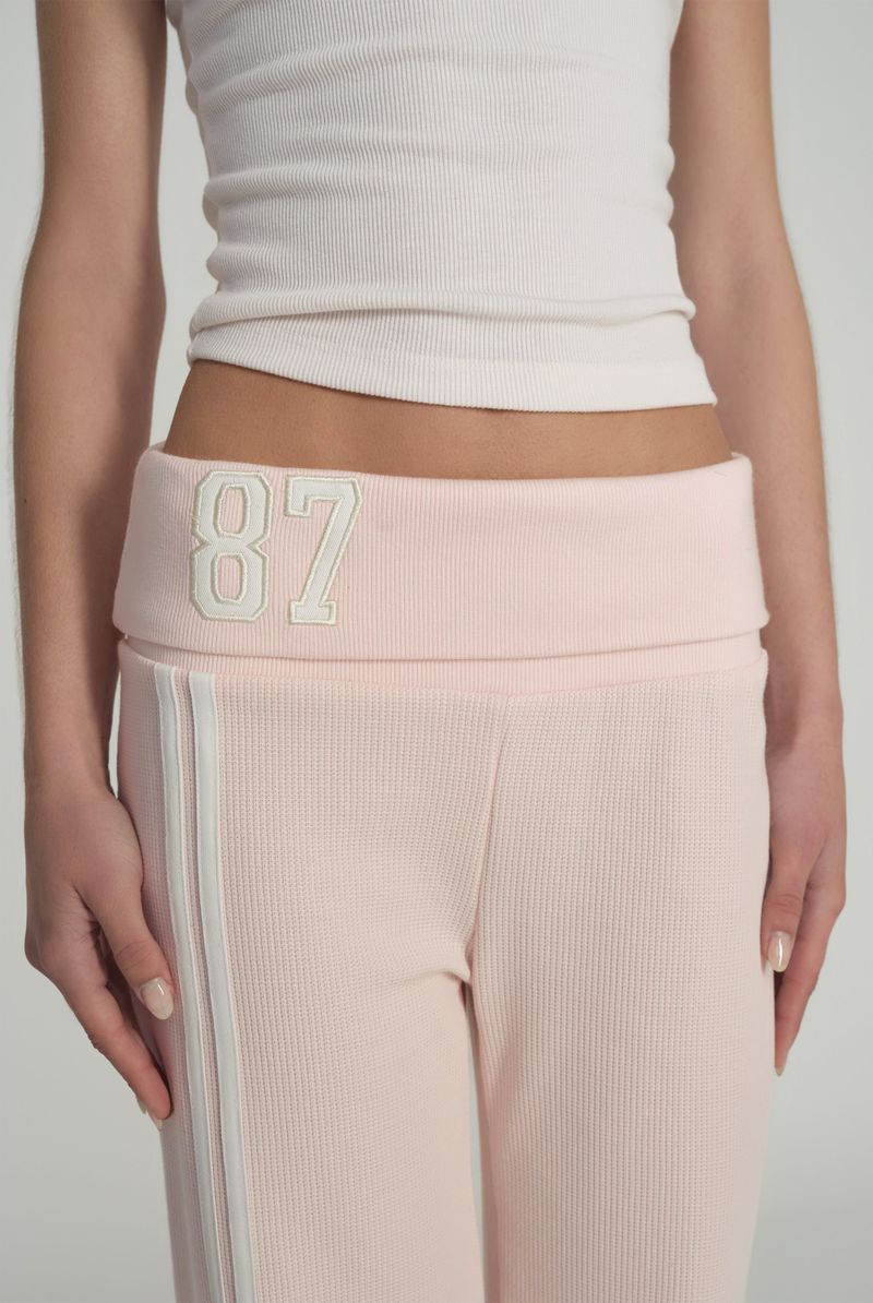 87 Waffle Track Pants, Pink