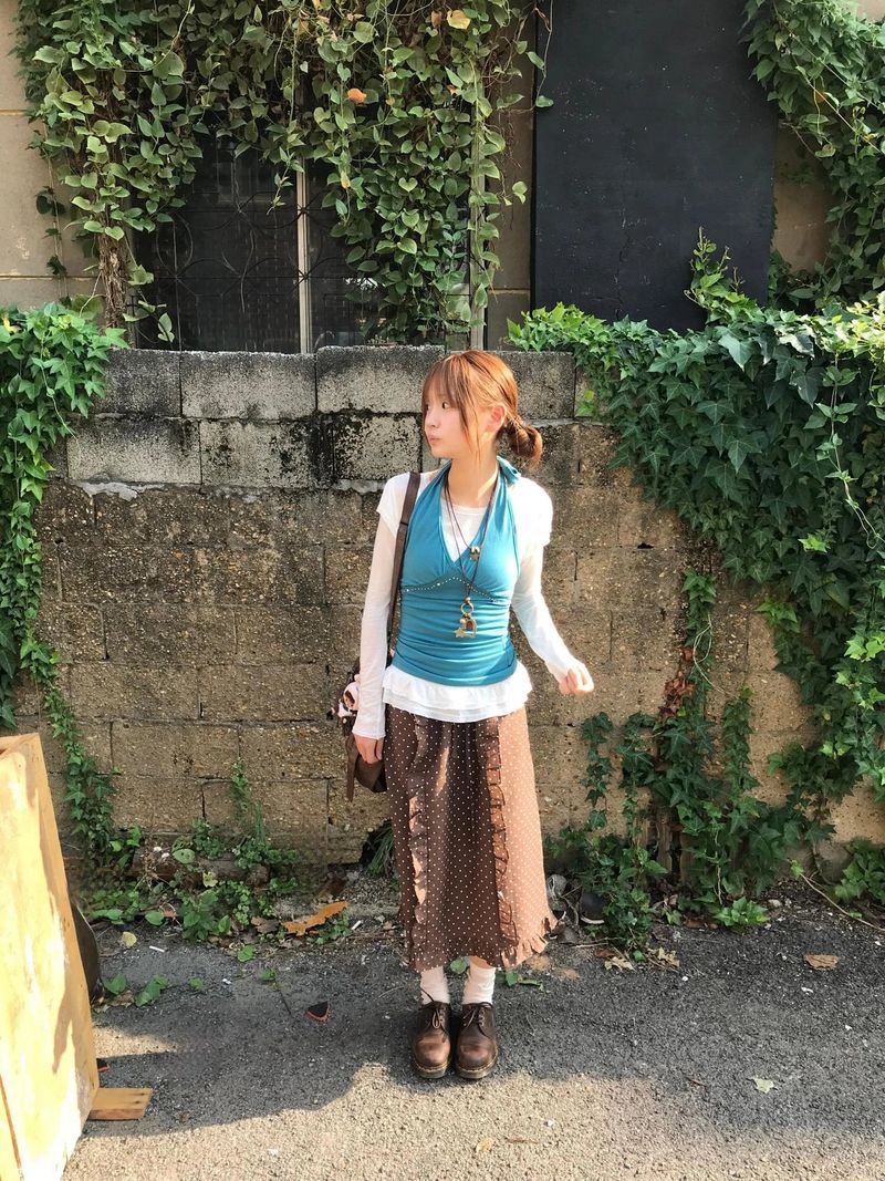 oso dot frill skirt