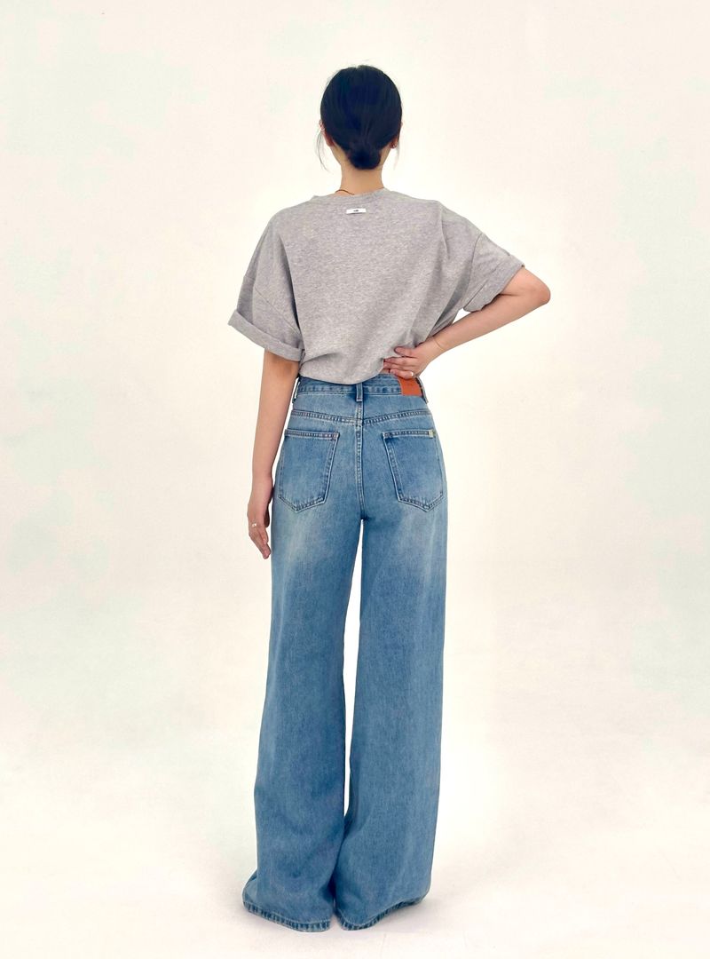 WIDE REGULAR DENIM PANTS code 25002