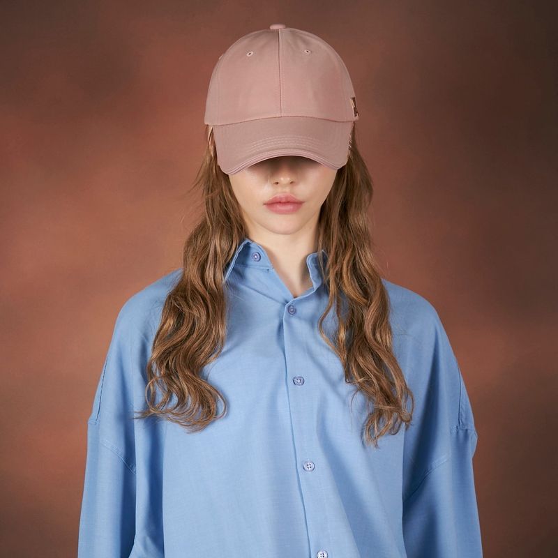 Rose gold stud over fit ball cap
