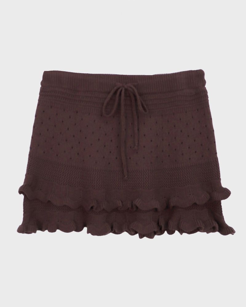 Hirun Knit Frill Mini Skirt