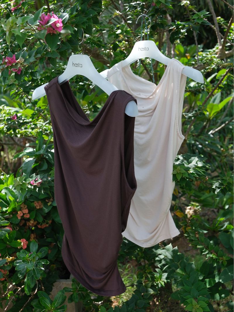 Soft Drape Sleeveless (Oatmeal)