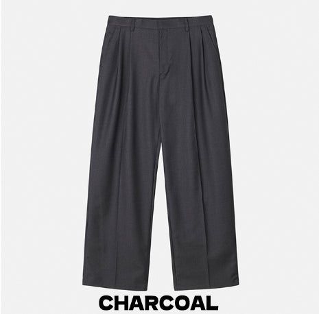 Woobin Two Tuck Wide Slacks