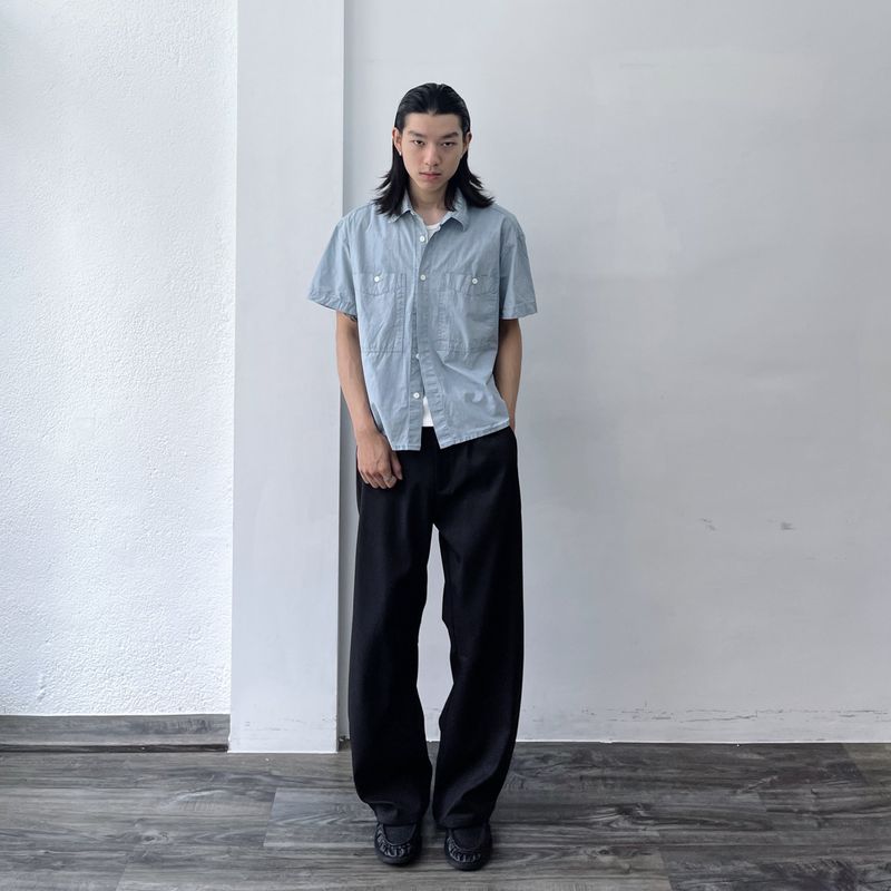 Bias Panel Wide Trousers