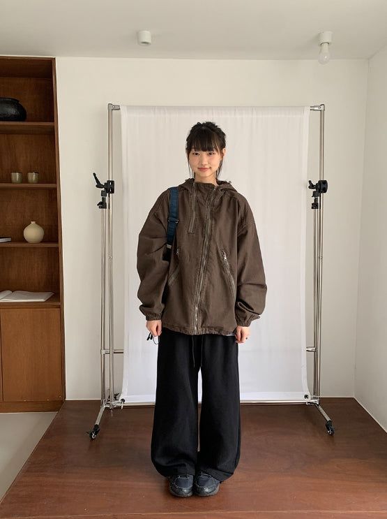 [unisex] Filta Washing Cotton Hood Zip-Up Jacket