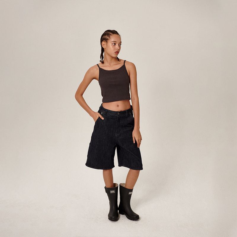 Tiam Crop Bra Top Charcoal