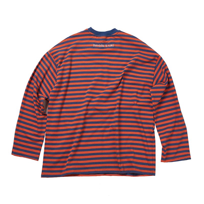 EMBROIDERY STRIPE LONG SLEEVE blue