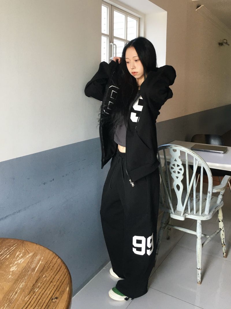 [SET] 99 Round Sweat Hoodie (3c)