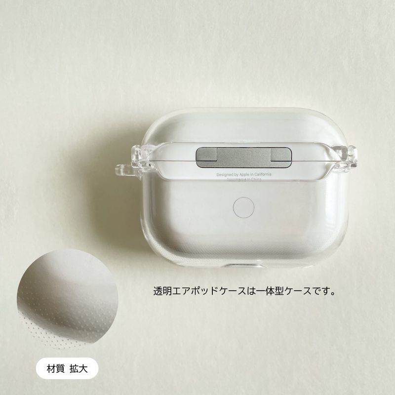 romantic ribbon clear hard airpods case