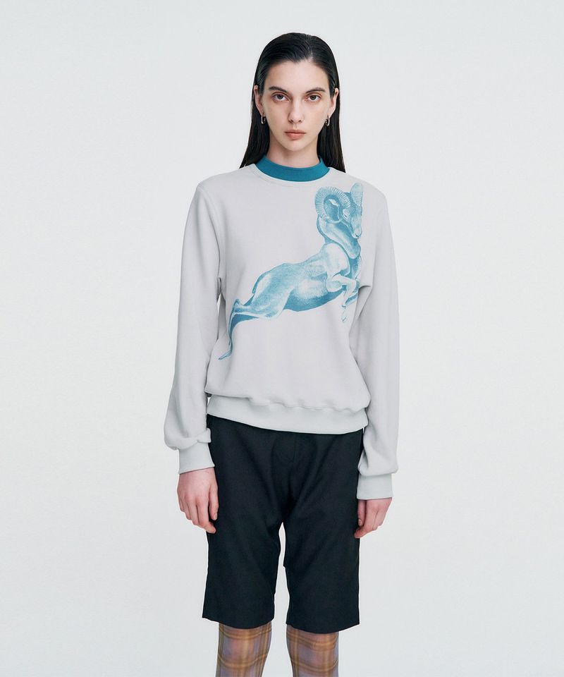 Double Rib Sweatshirt - Dall Sheep _ GREY