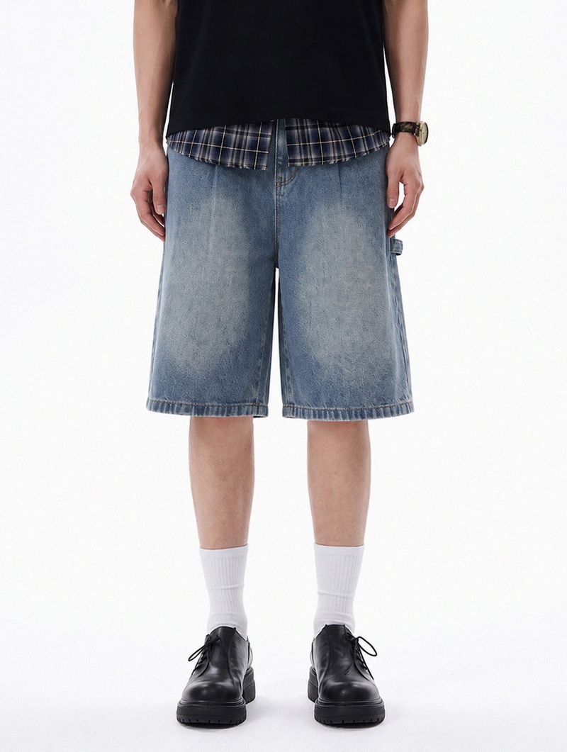 urban carpenter bermuda denim pants (blue)