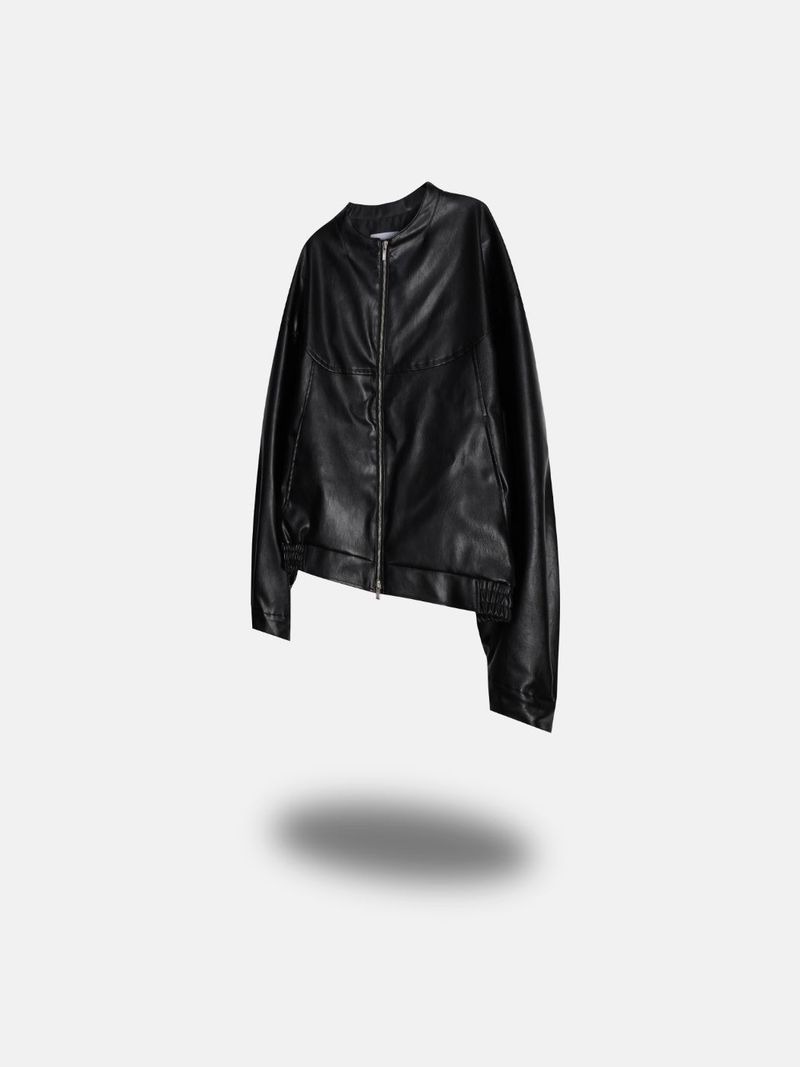 El Collarless Leather Jacket
