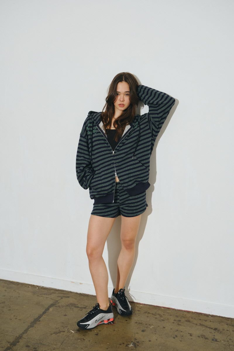 set st hood zip up (navy)