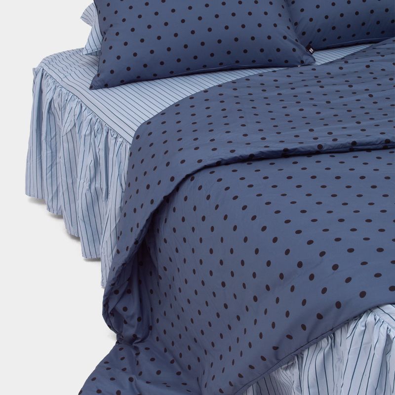 Dust-Free Dot Pattern - Blue Duvet Cover - Q size