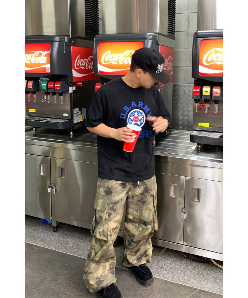 Camo Rip Nylon Cargo Pants