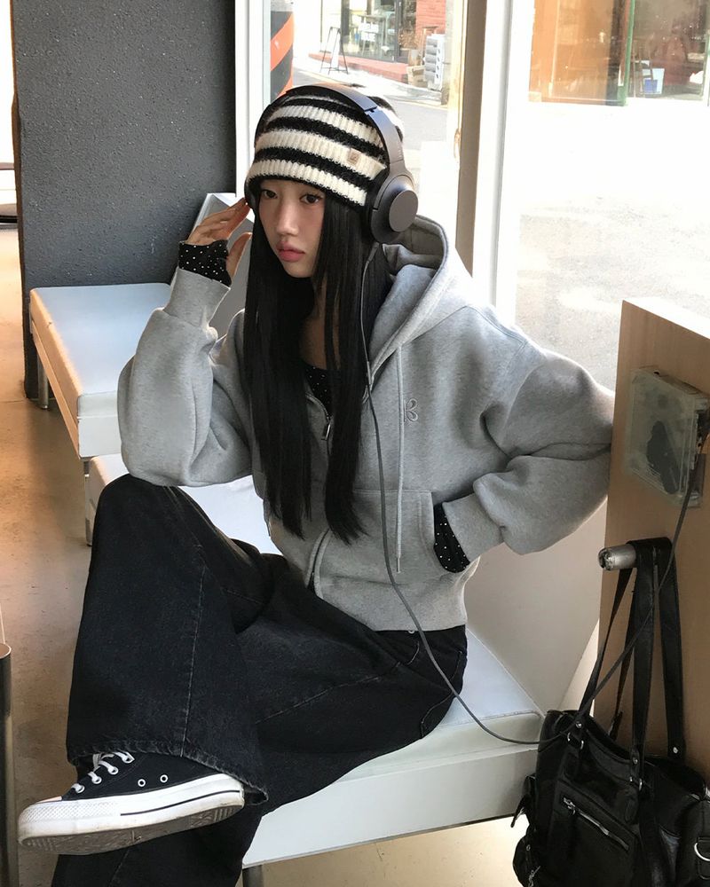 [ORIGINAL] Tibet 2-Way Cropped Hood Zip-Up