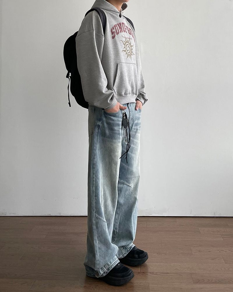 Heli Printed Crop Hoodie