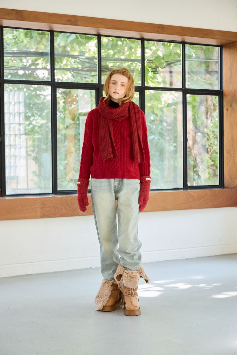 JUICY ROUND KNIT / RED