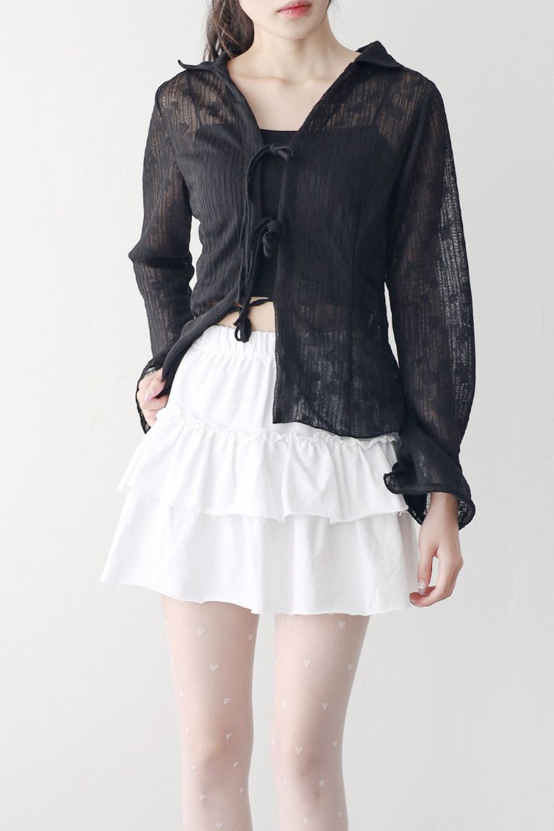NONCODE（ノンコード）の「Muka Rose See-Through Cardigan（Tops）」