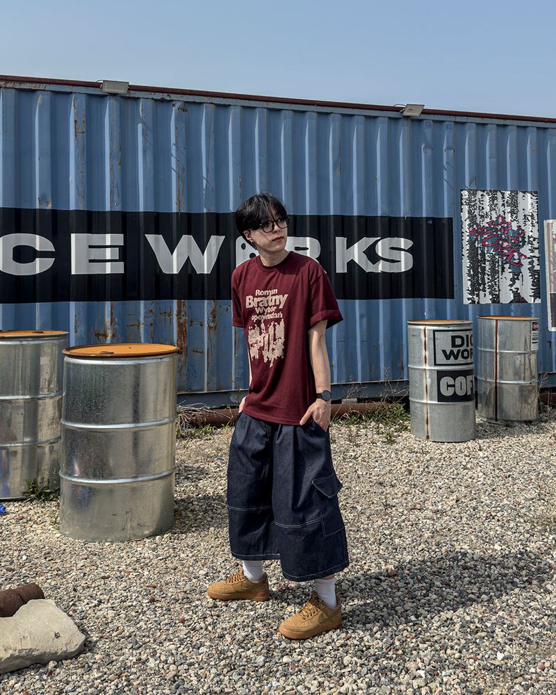 Weaver Printing Oversized Half Sleeve Tee
