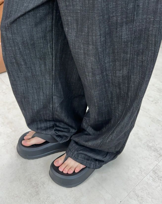 Ed Linen Wide Banding Denim