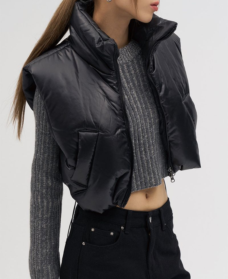 (UNISEX)グルークロップベストダウン
