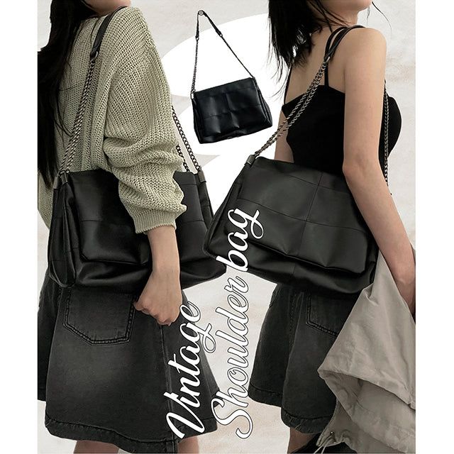hijjoo（ハイチュー）の「Lael Vintage Leather Flip Shoulder Bag（Bags）」