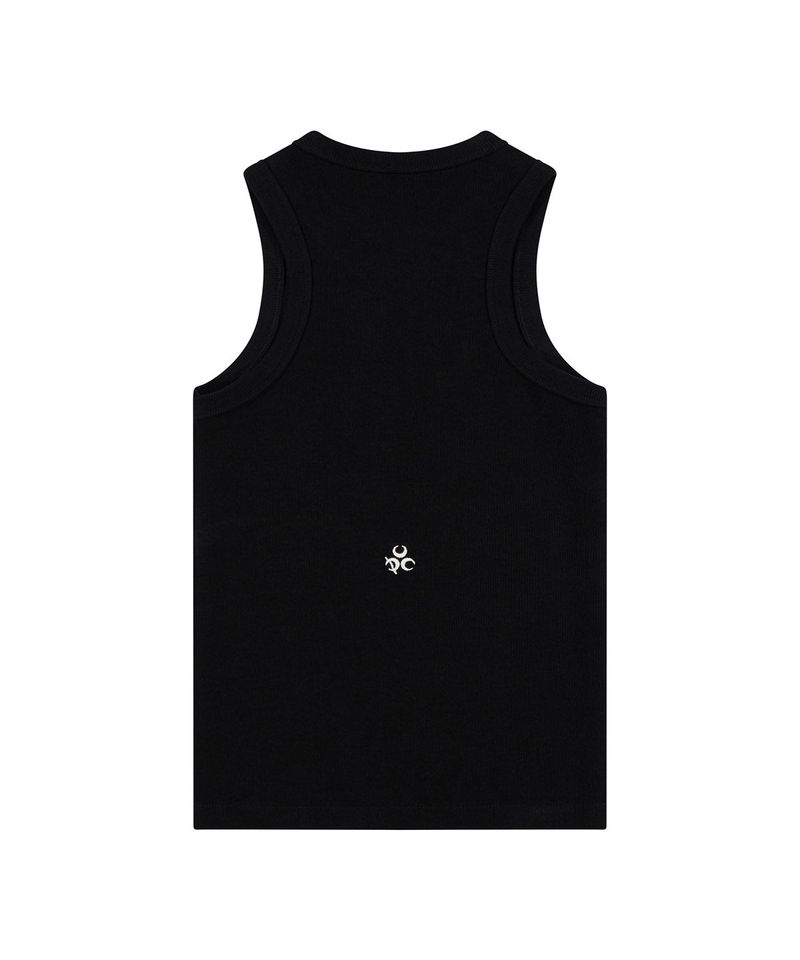(DUC) Eyelet Stud Tank Top Black