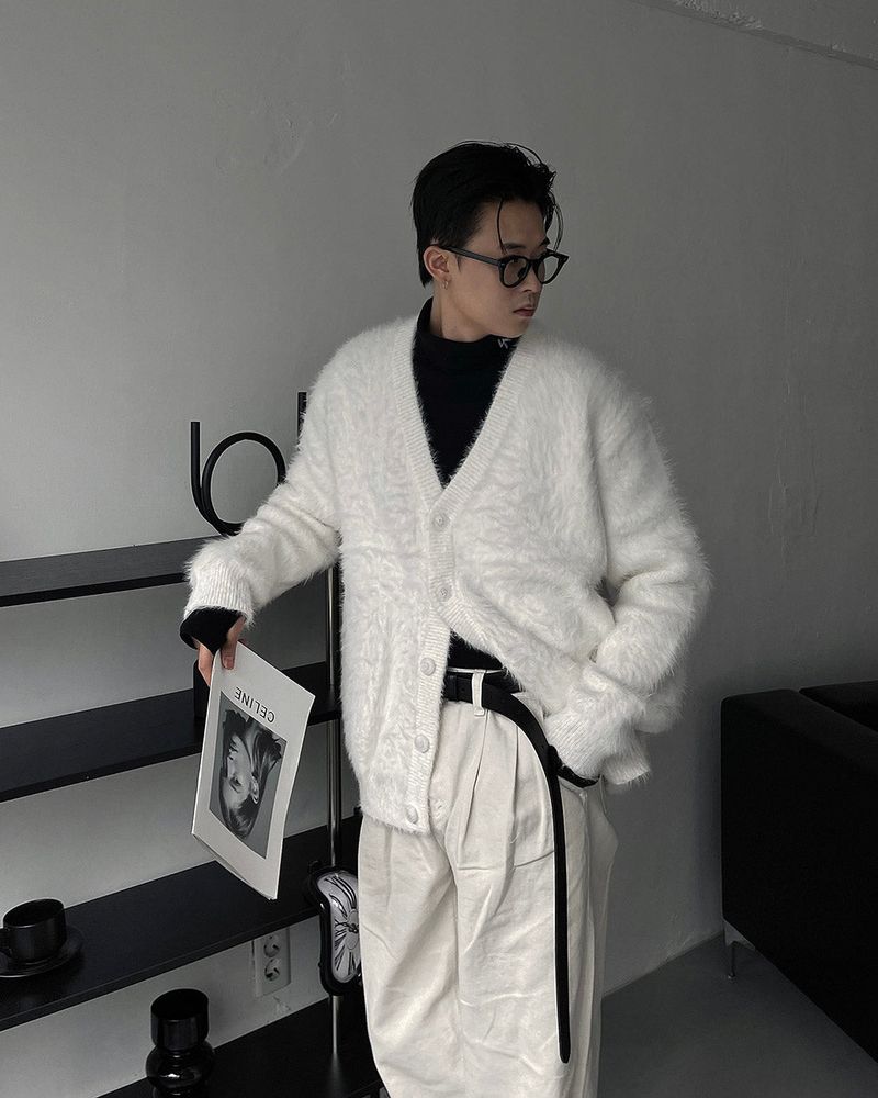 COZINESS（コジネス）の「OA Blanc Angora Cardigan (3 colors)（）」