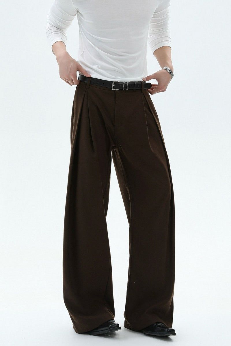 Old Money Pleated Wool Trousers