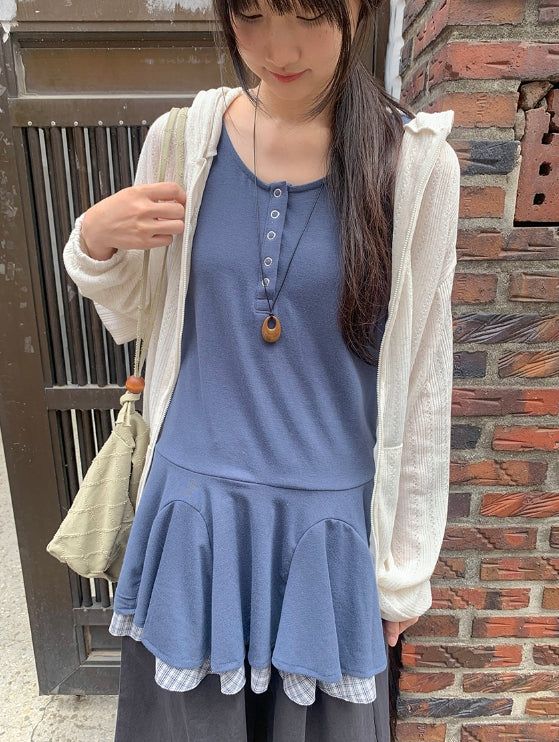 BAON（バオン）の「Katarzy Punching Knit Hood Zip-Up（Tops）」