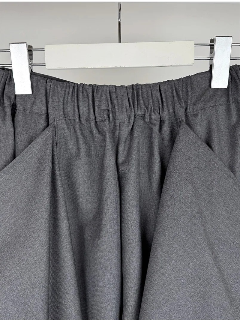 BUTTON TWO-WAY BERMUDA SLACKS (3C)