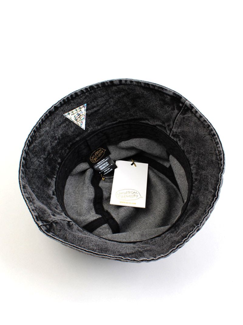 Washing Black Denim Bucket Hat