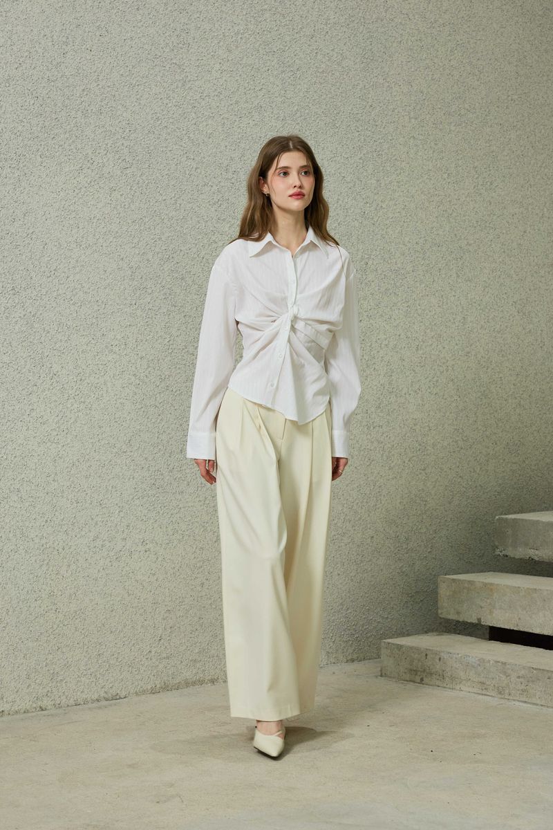 TOMO WIDE SLACKS / IVORY