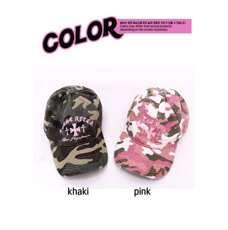 camo grunge ball-cap (2color)