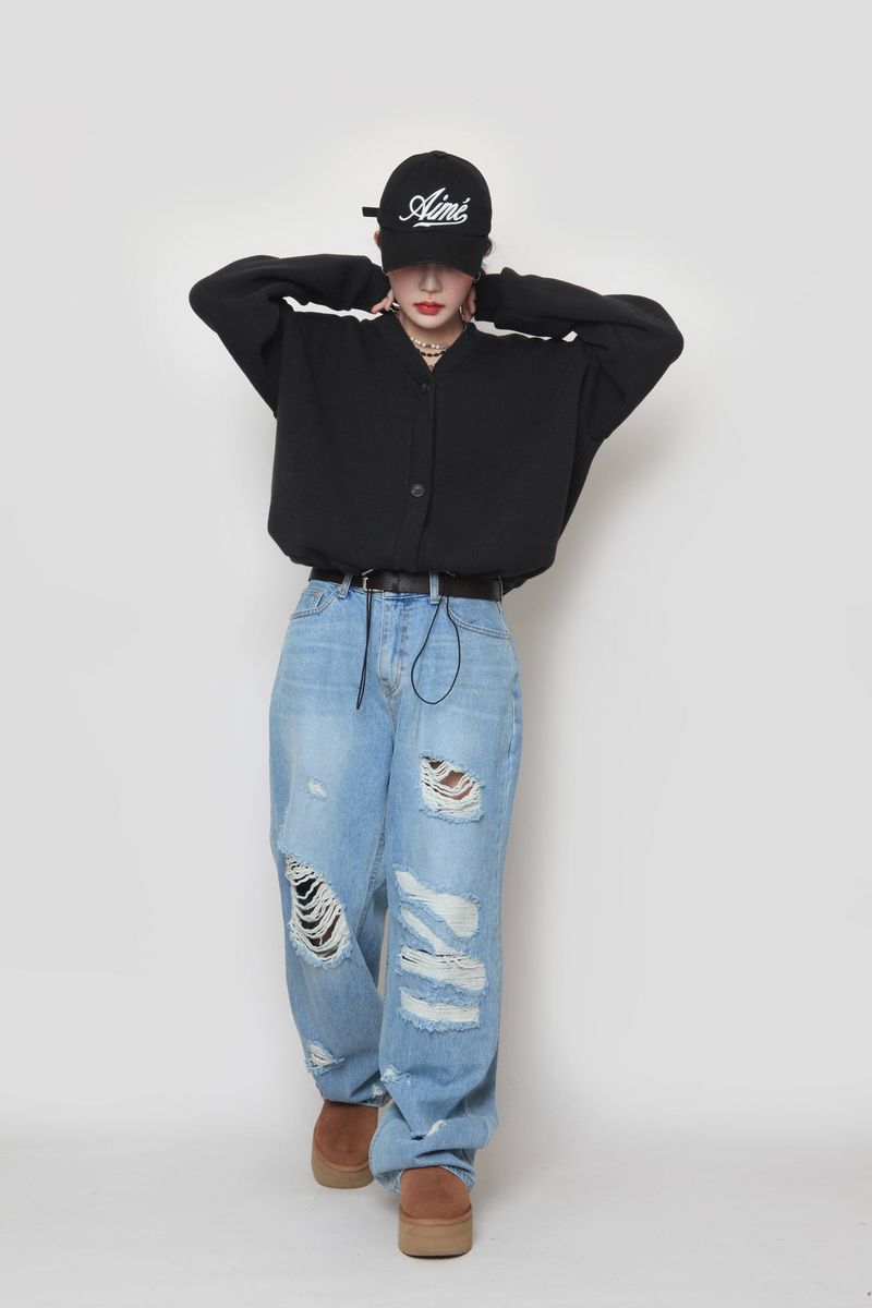 vintage wide denim pants