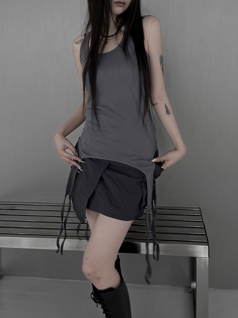 strap skirt sleeveless (3color)
