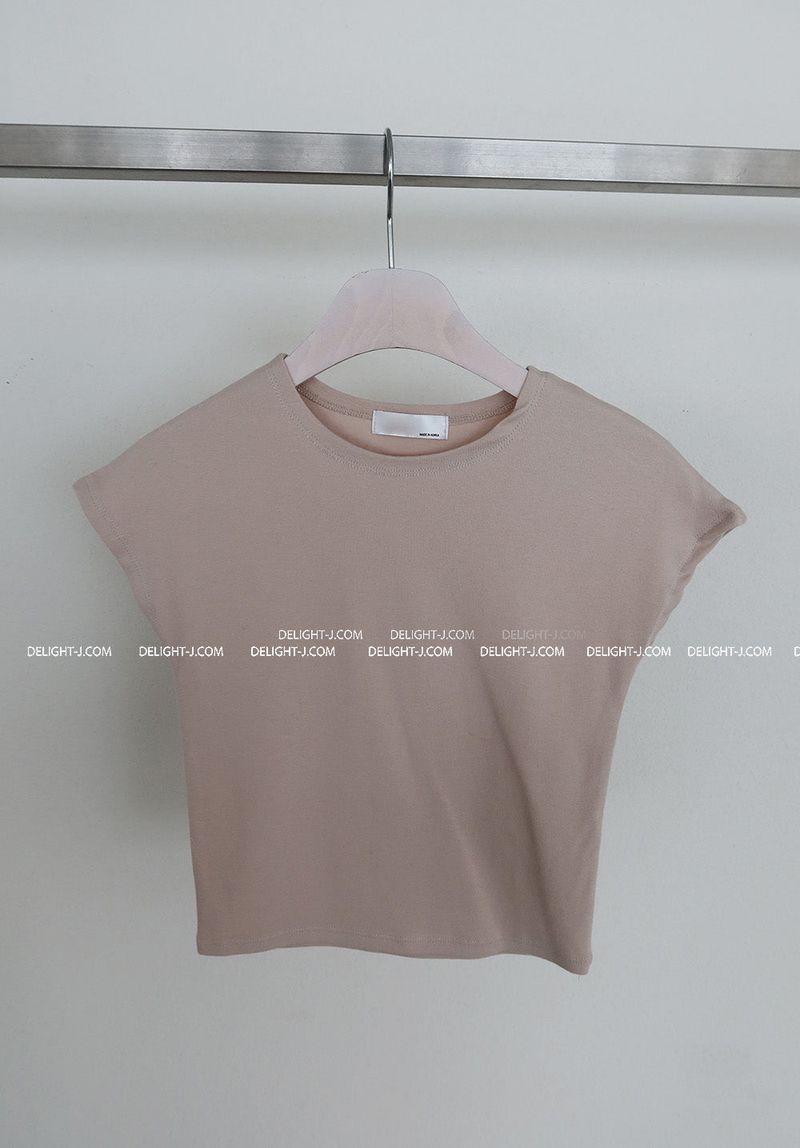 Soft cropped short-sleeved T-shirt